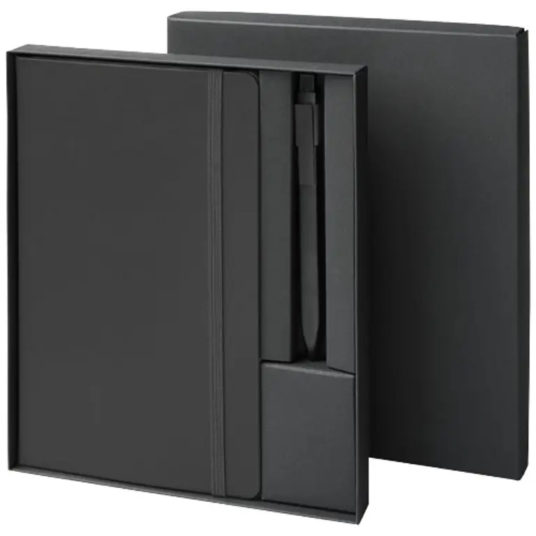 Bild på Moleskine presentset med anteckningsbok och penna
