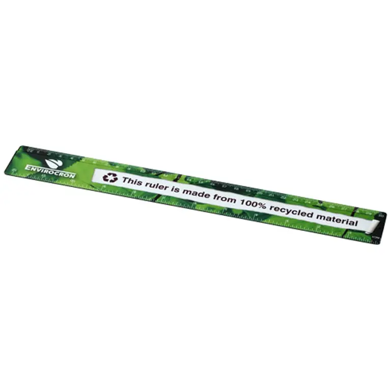 Linjal, 30 cm, av 100 % återvunnen plast - Terran 