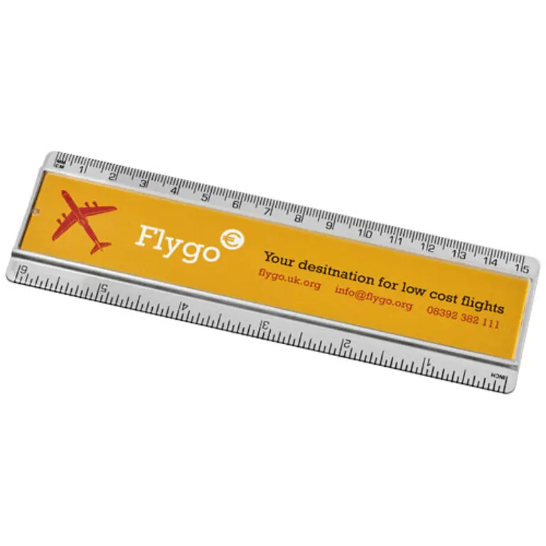 Plastlinjal, 15cm,  med pappersinlägg - Ellison 