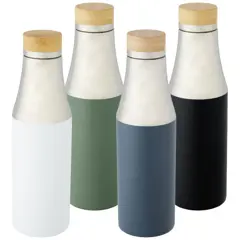 Bild på Hulan 540 ml vakuumisolerad kopparflaska i rostfritt stål med bambulock