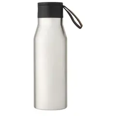 Bild på Ljungan 500 ml vakuumisolerad kopparflaska i rostfritt stål med PU-läderrem och lock