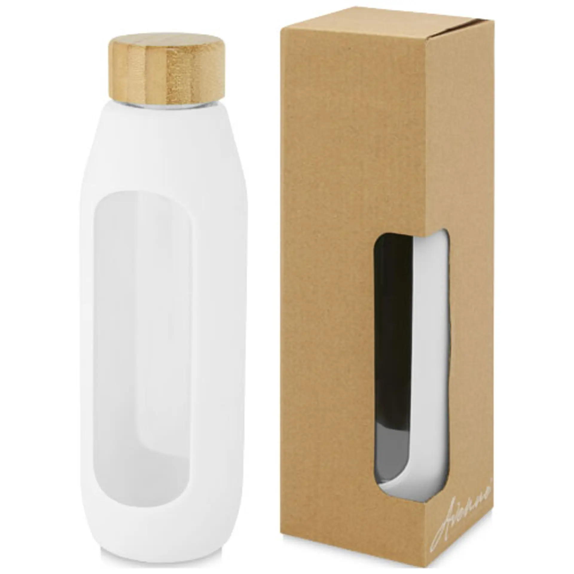 Bild på Tidan 600 ml flaska i borosilikatglas med silikongrepp