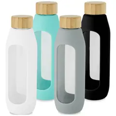 Bild på Tidan 600 ml flaska i borosilikatglas med silikongrepp