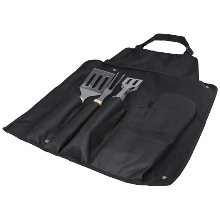  Grillset, 5 delar, handtag i bambu - Gril