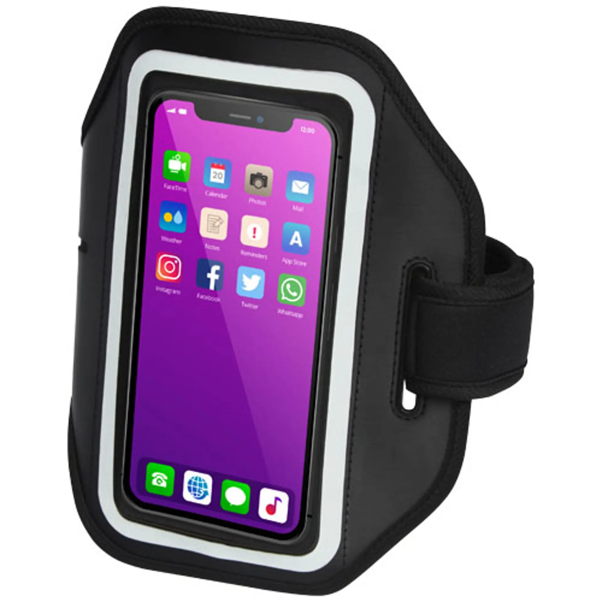 Bild på Haile reflekterande smartphone-armband med transparent skydd