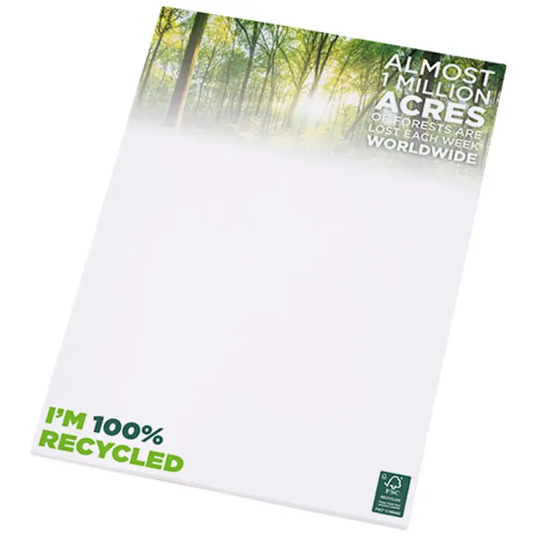 A4-anteckningsblock med återvunnet papper, 80g/m2, tre storlekar - Desk-Mate® 