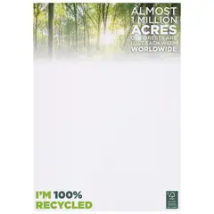 Bild på A4-anteckningsblock med återvunnet papper, 80g/m2, tre storlekar - Desk-Mate® 