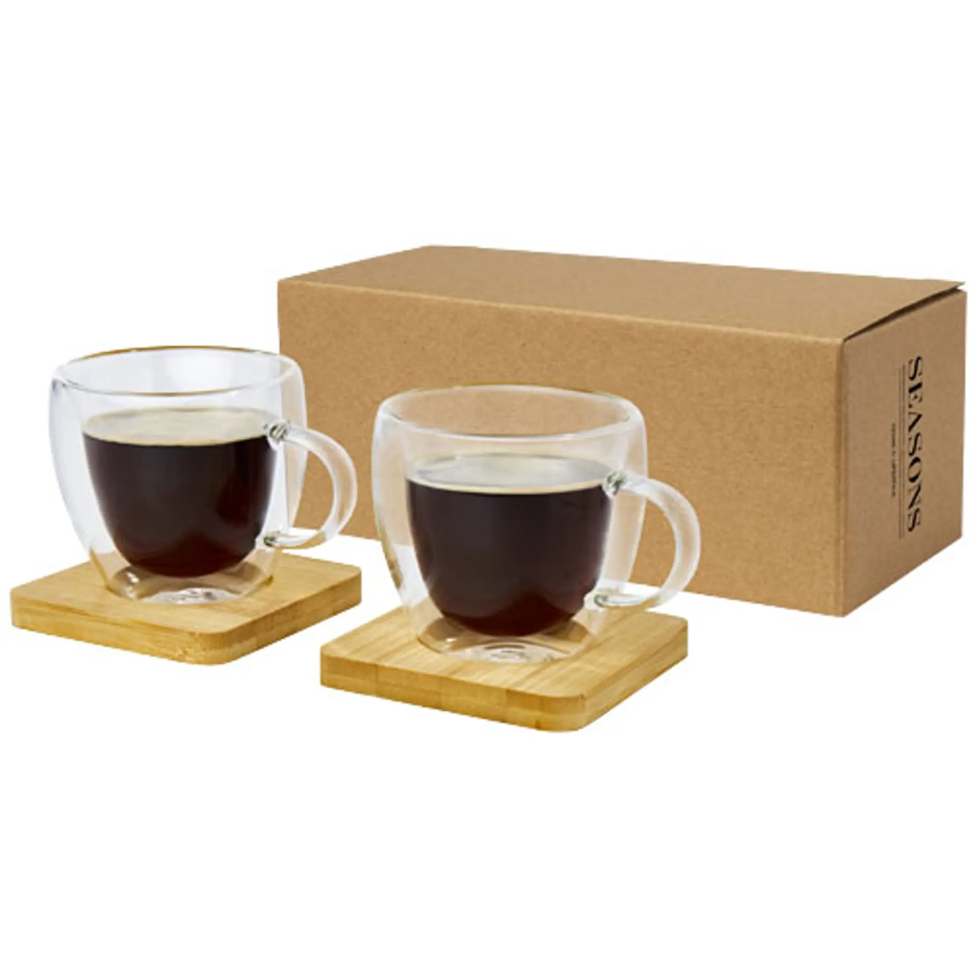Bild på Set med glaskoppar, 2 glas, dubbelvägg (100ml) - Manti 