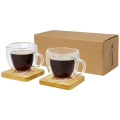 Bild på Set med glaskoppar, 2 glas, dubbelvägg (100ml) - Manti 