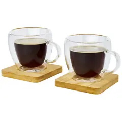Bild på Set med glaskoppar, 2 glas, dubbelvägg (100ml) - Manti 