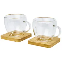 Bild på Set med glaskoppar, 2 glas, dubbelvägg (100ml) - Manti 