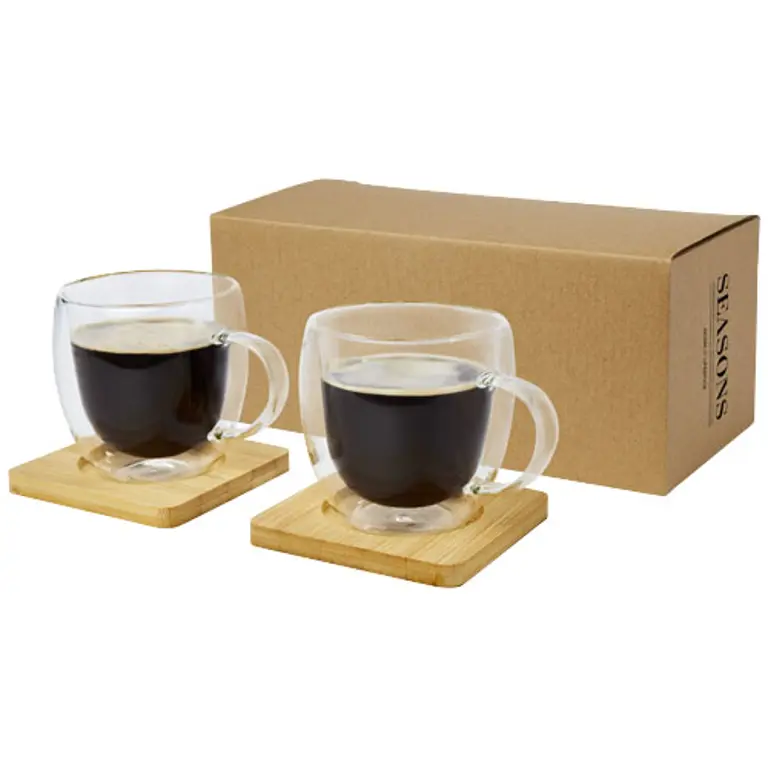Set med termoglas, 2 glas, dubbelvägg (250ml) - Manti 