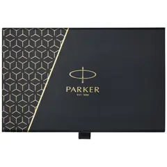 Bild på Parker IM set med akromatisk kulspetspenna och kulpenna med presentförpackning (svart/blått bläck)