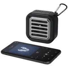Bild på Solo soldriven Bluetooth®-högtalare med karbinhake på 3 W av IPX5 RCS-återvunnen plast 