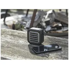 Bild på Solo soldriven Bluetooth®-högtalare med karbinhake på 3 W av IPX5 RCS-återvunnen plast 