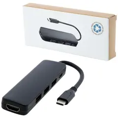 Bild på Loop RCS multimedieadapter USB 2.0–3.0 av återvunnen plast med HDMI-port