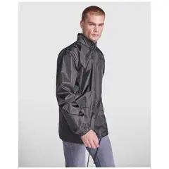Bild på Regnjacka unisex, hög krage, vikbar huva - Escocia