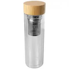 Bild på Bailey infusionsflaska i borsilikatglas med bambulock, 400 ml