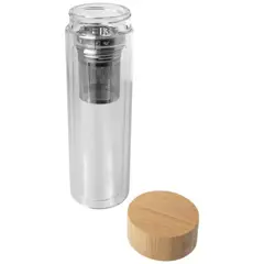 Bild på Bailey infusionsflaska i borsilikatglas med bambulock, 400 ml