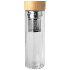 Bild på Bailey infusionsflaska i borsilikatglas med bambulock, 400 ml