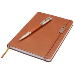 Bild på Legato A5-anteckningsbok och rollerball penna (blått bläck)