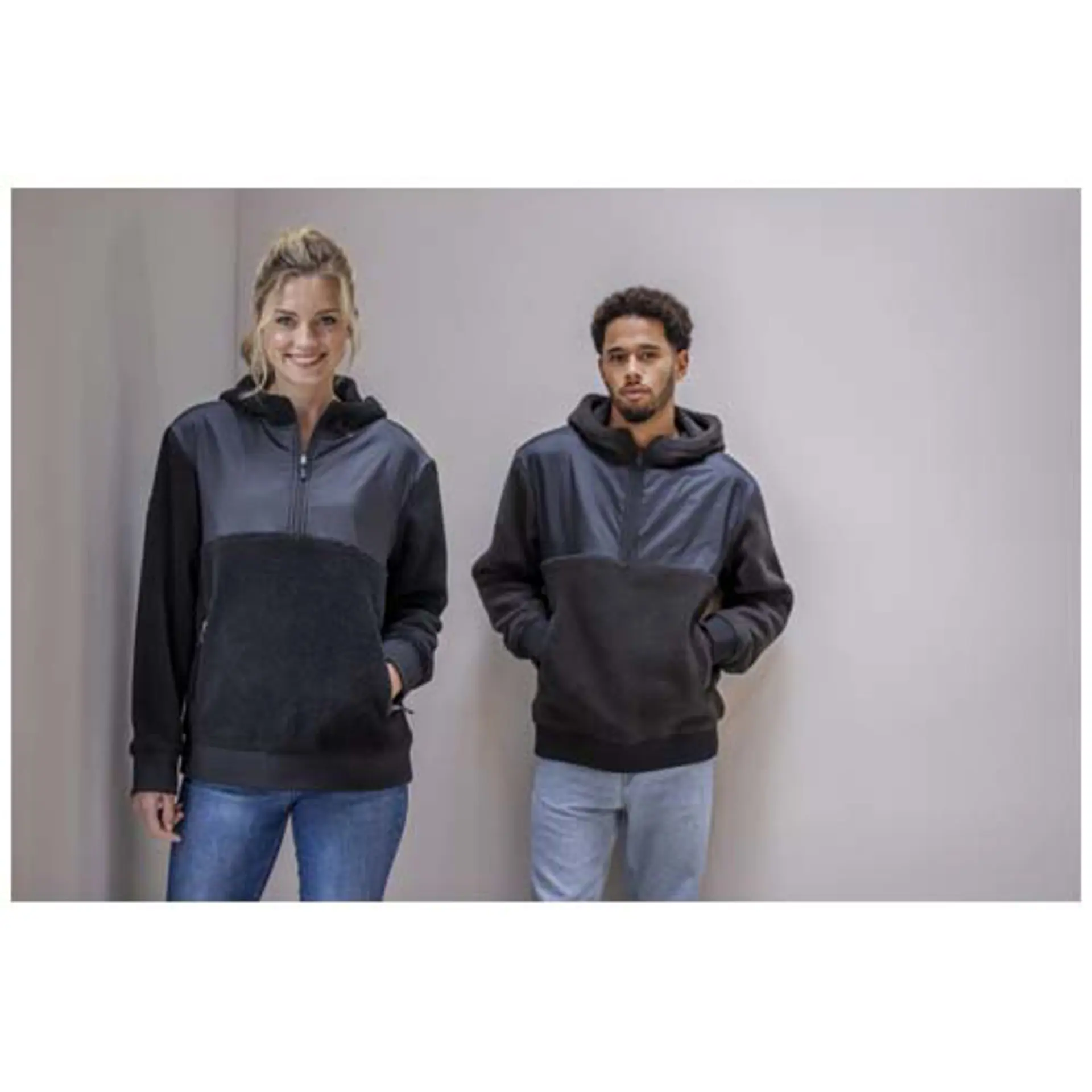 Bild på Sherpafleece unisex, återvunnen polyester, 1/4 dragkedja - Evans