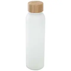 Bild på Lume 500 ml matt glasflaska av silikatglas med bambulock  