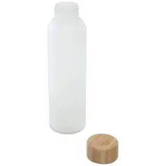 Bild på Lume 500 ml matt glasflaska av silikatglas med bambulock  