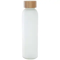 Bild på Lume 500 ml matt glasflaska av silikatglas med bambulock  