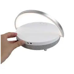 Bild på 4-i-1 Bluetooth®-högtalare på 10 W med LED-lampa och trådlös laddningsbas - Prixton 