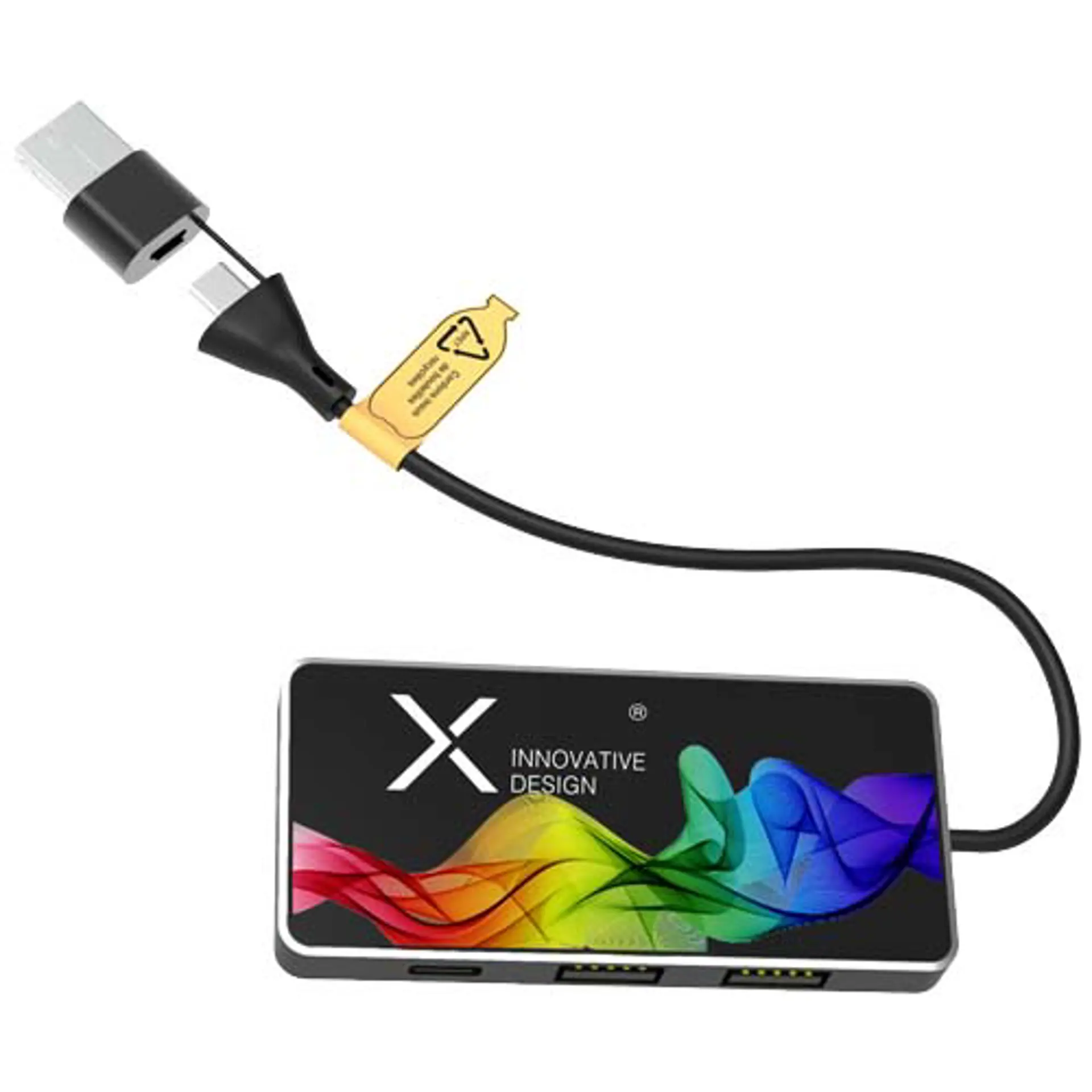 Bild på SCX.design H20 8-i-1 USB-hubb med dubbla ingångar och sex portar