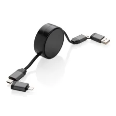 Bild på Terra utdragbar 6-i-1 kabel i RCS återvunnen aluminium 45w