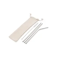 Bild på 3-pack återanvändningsbara sugrör i stainless steel
