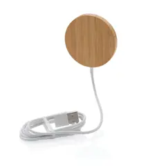 Bild på 10W bambu magnetisk trådlös laddare