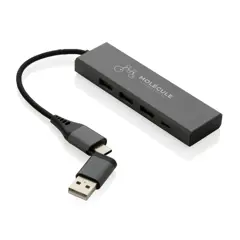Bild på Terra hub med 3 USB portar i RCS återvunnen aluminium