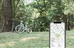 Bild på Pedalfinder cykelklocka, kan spåras världen runt