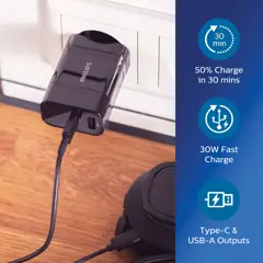 Bild på Philips 30W ultrasnabb PD väggladdare