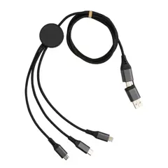 Bild på Terra 120cm 6-i-1 kabel i RCS återvunnen aluminium