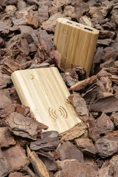 Bild på 5.000 mAh powerbank i bambu