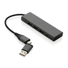 Bild på Terra hub med 3 USB portar i RCS återvunnen aluminium