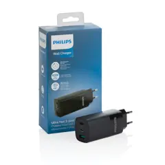 Bild på Philips 65W ultrasnabb PD 3-port USB-väggadapter