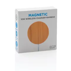 Bild på 10W bambu magnetisk trådlös laddare