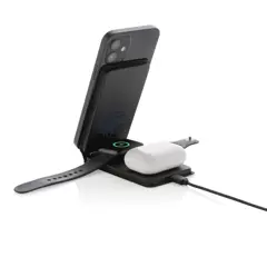 Bild på Swiss Peak 15W 3-i-1 magnetisk trådlös laddare RCS PU