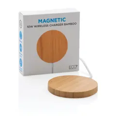 Bild på 10W bambu magnetisk trådlös laddare