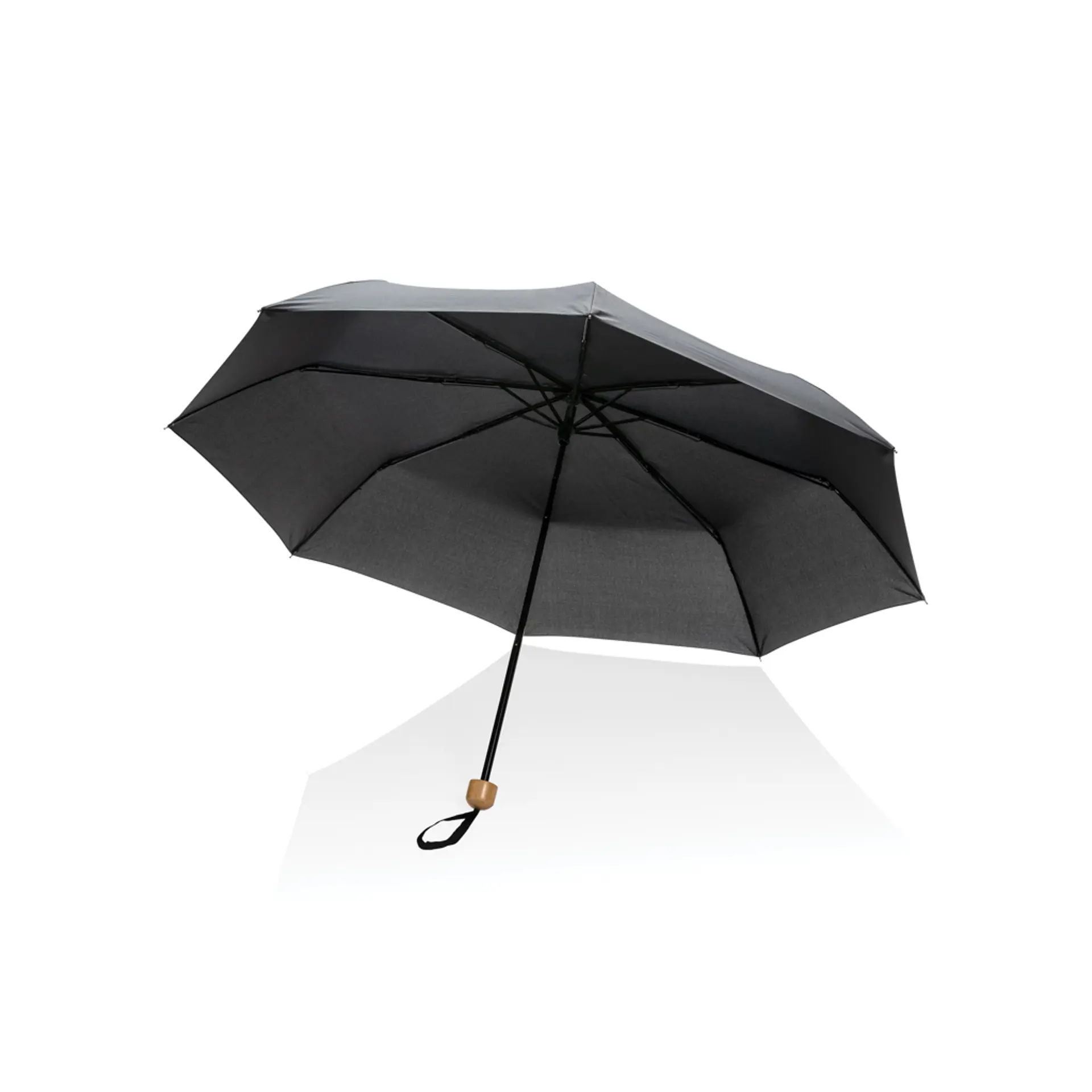 Bild på 20.5" Impact AWARE™ återvunnen PET 190T Pongee paraply  bambu
