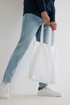 Bild på Impact AWARE™ shoppingkasse m. bälg återvunnen bomull 145gsm