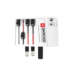 Bild på SKROSS världsreseadapter MUV 2-polig med USB A och C