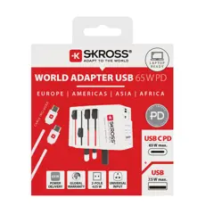 Bild på SKROSS världsreseadapter MUV 65W PD med USB C-kabel