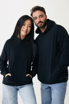 Bild på IQONIQ Yengo hoodie  i återvunnen bomull med sidofickor