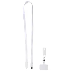 Bild på Franz nyckelband för smartphone av återvunnen plast med inbyggd datasynkroniseringskabel och 65 W snabbladdande 5-i-1-kabel